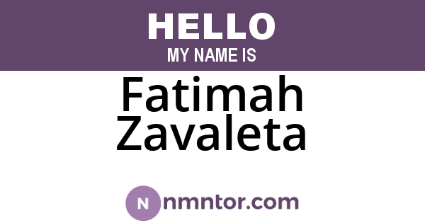 Fatimah Zavaleta
