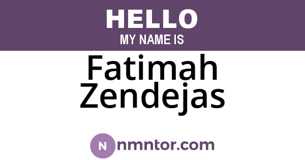 Fatimah Zendejas