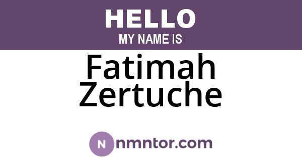 Fatimah Zertuche