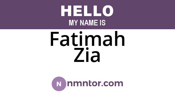 Fatimah Zia