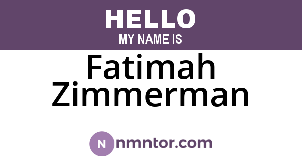 Fatimah Zimmerman