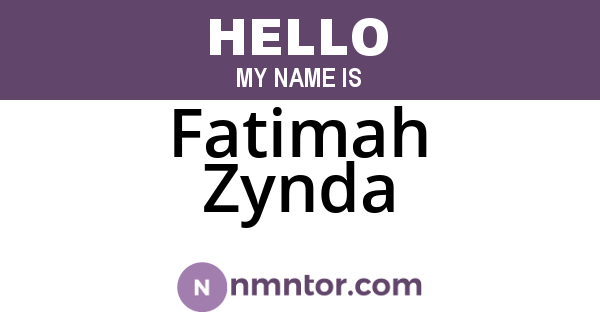 Fatimah Zynda