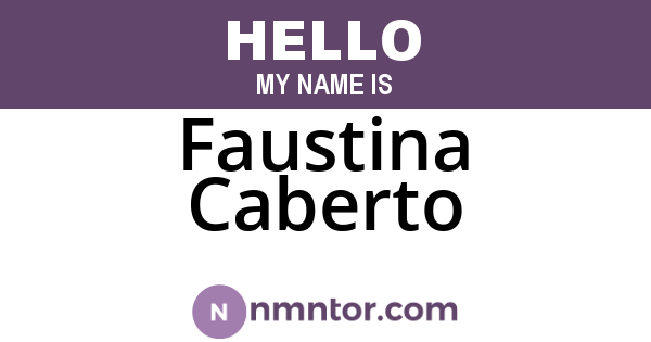 Faustina Caberto