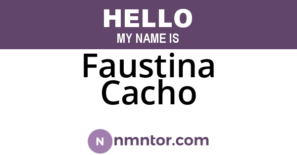 Faustina Cacho