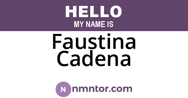Faustina Cadena