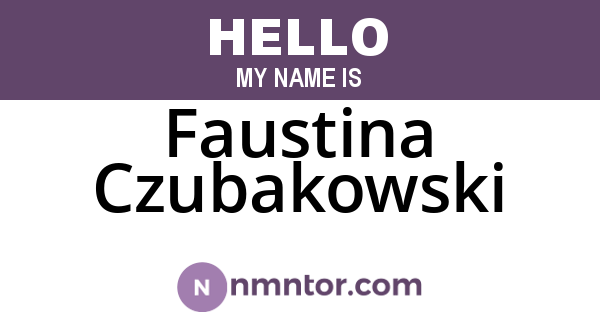 Faustina Czubakowski