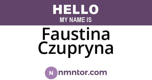 Faustina Czupryna