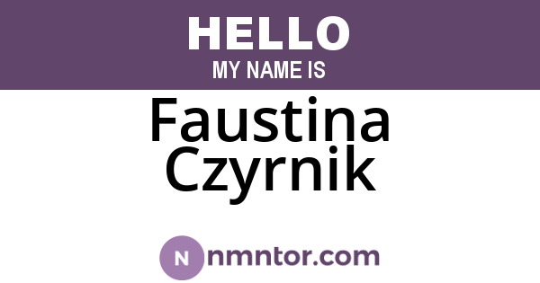 Faustina Czyrnik