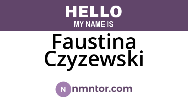 Faustina Czyzewski