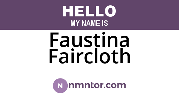 Faustina Faircloth