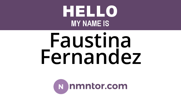 Faustina Fernandez