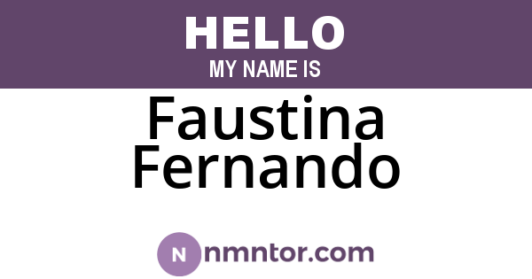Faustina Fernando