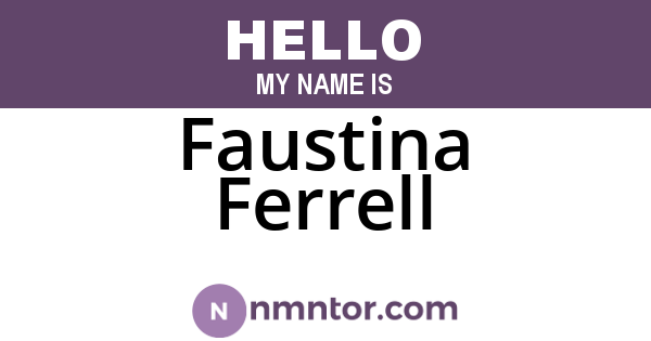 Faustina Ferrell