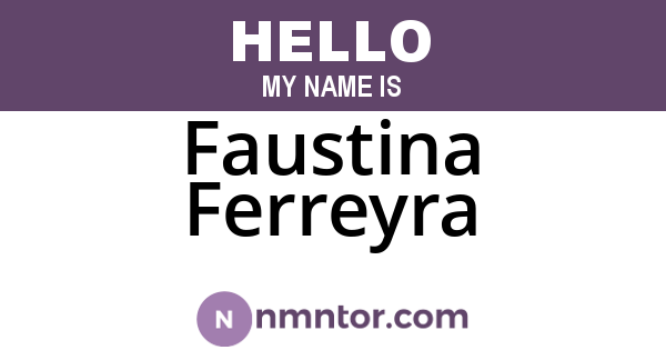 Faustina Ferreyra