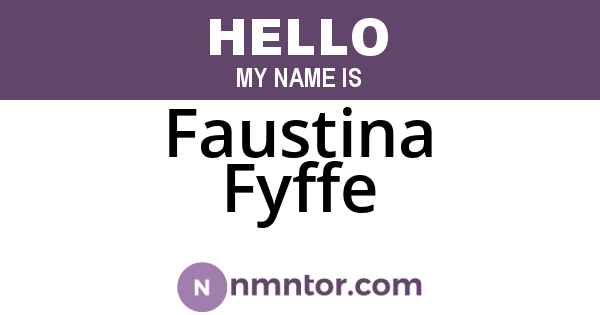 Faustina Fyffe