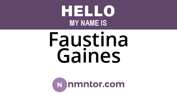 Faustina Gaines
