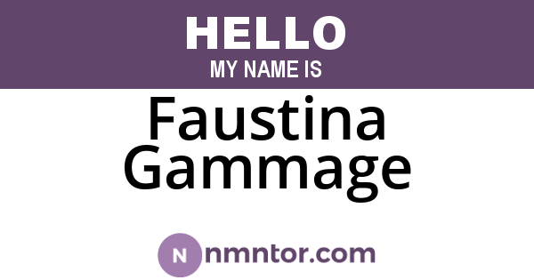 Faustina Gammage