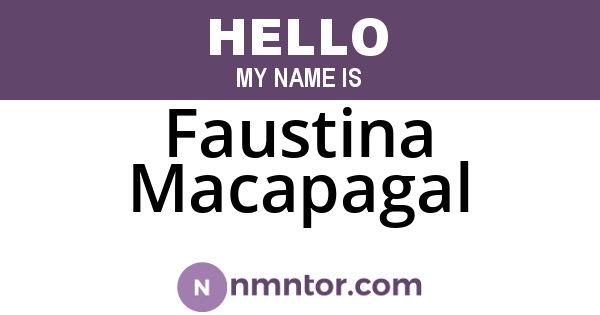 Faustina Macapagal