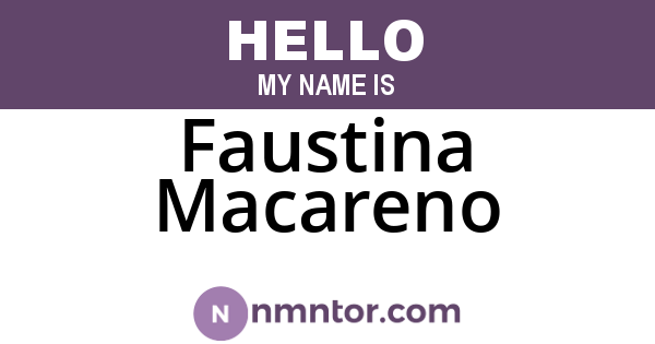 Faustina Macareno
