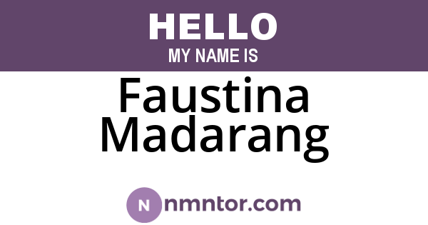 Faustina Madarang