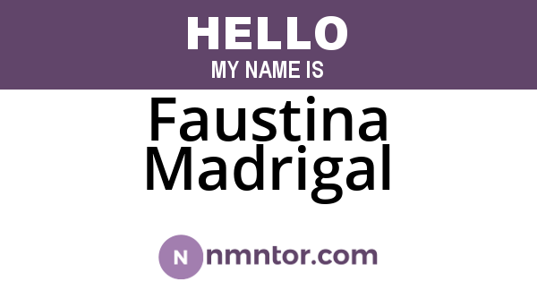 Faustina Madrigal