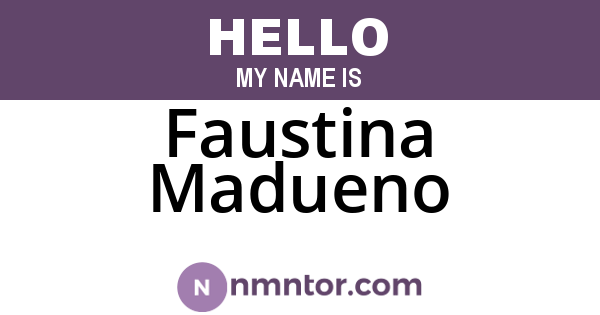 Faustina Madueno