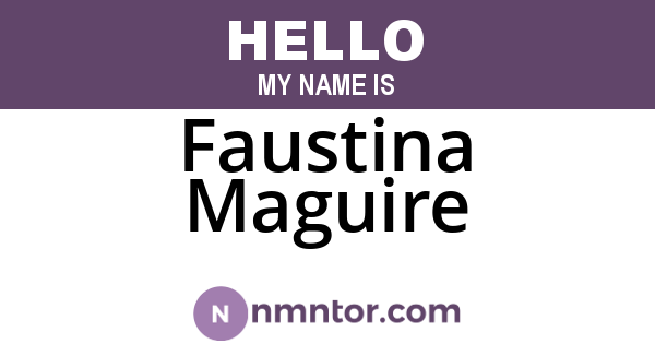 Faustina Maguire