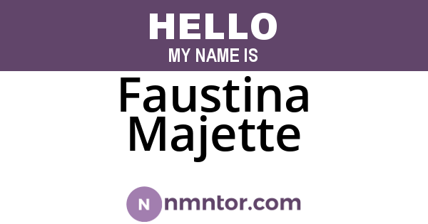 Faustina Majette