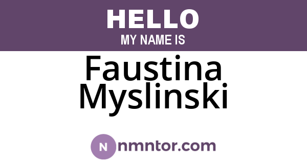 Faustina Myslinski
