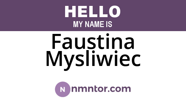 Faustina Mysliwiec