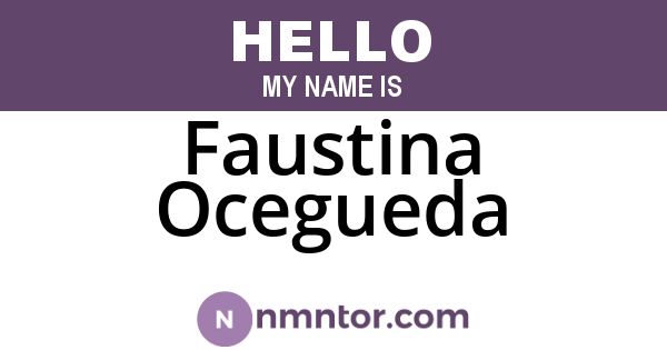 Faustina Ocegueda