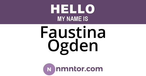 Faustina Ogden