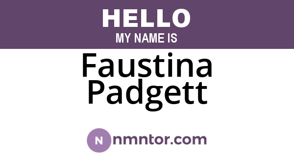 Faustina Padgett