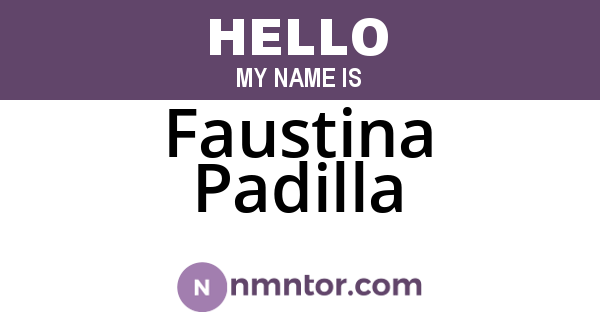 Faustina Padilla