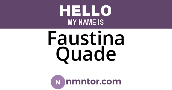 Faustina Quade