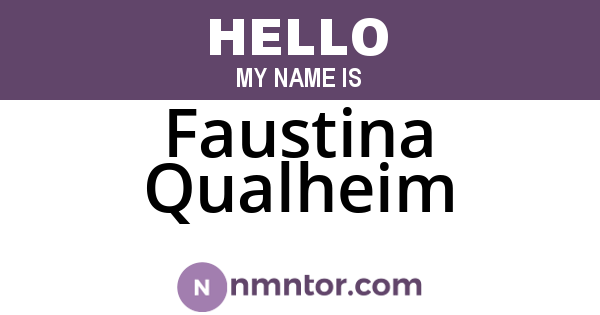 Faustina Qualheim