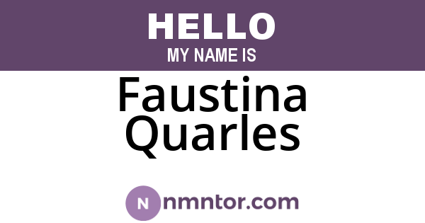 Faustina Quarles