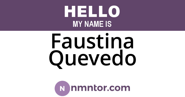 Faustina Quevedo