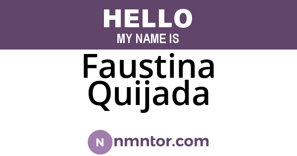 Faustina Quijada