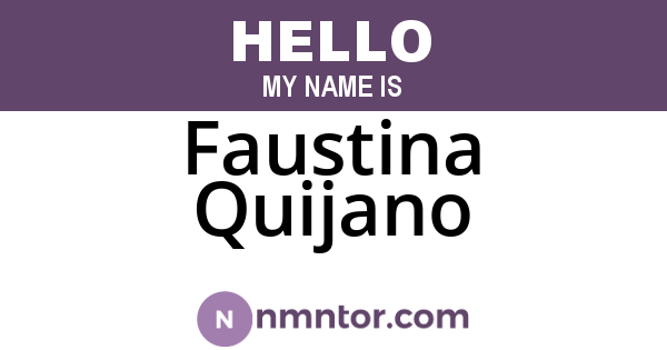 Faustina Quijano