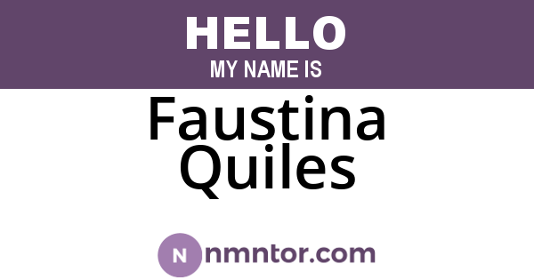 Faustina Quiles