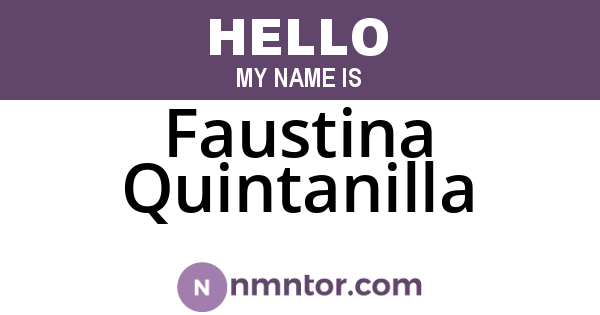 Faustina Quintanilla