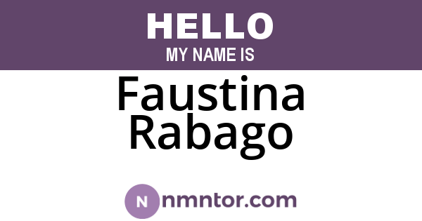 Faustina Rabago
