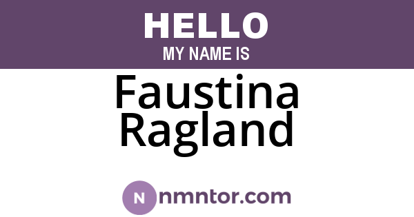 Faustina Ragland