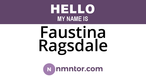 Faustina Ragsdale