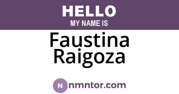Faustina Raigoza