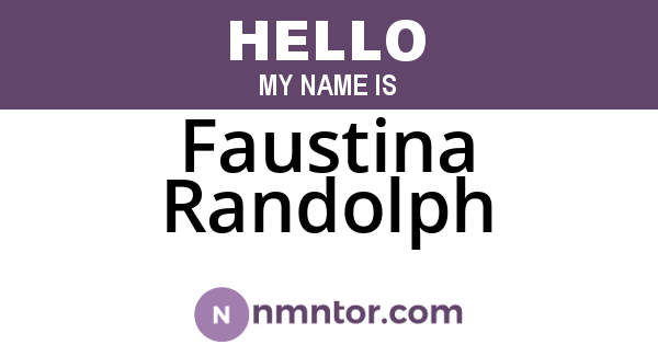 Faustina Randolph