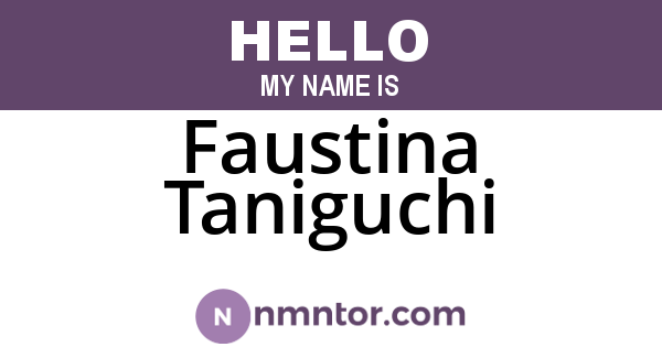 Faustina Taniguchi