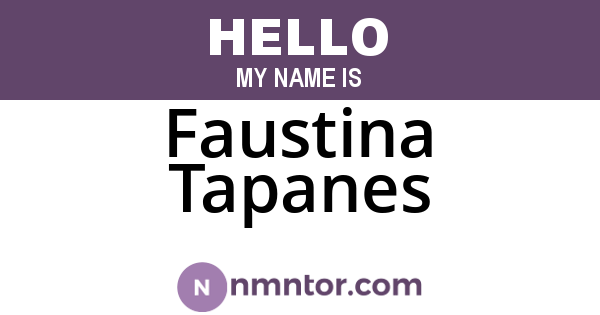 Faustina Tapanes