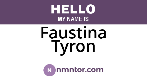 Faustina Tyron